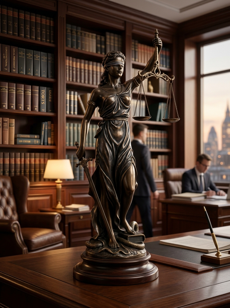 Estatua de la Diosa de la Justicia - Kure & Mena Asesores Legales